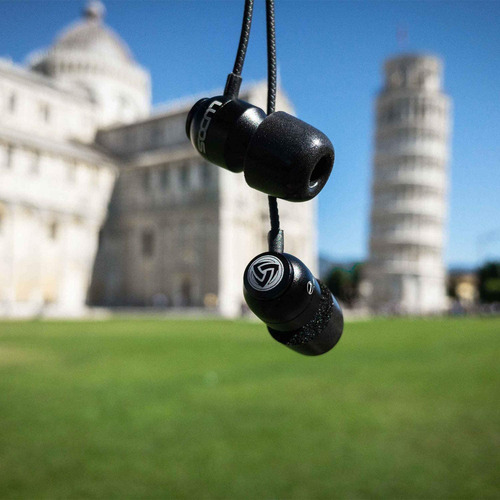 Audífonos Con Cable Ludos + Microfono + Volumen Negro