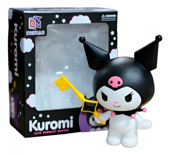 Figura Kuromi De Hello Kitty Sanrio Tamaño Grande 22 Cm