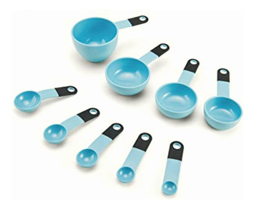 Kitchenaid - Juego De Taza Medidora Y Cuchara (9pzs) Color Azul