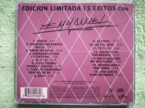 Eam Cd Emmanuel Edicion Limitada Con 15 Exitos 1984 Lo Mejor