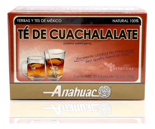 Té De Cuachalalate 30 Sobres Anahuac 100% Natural