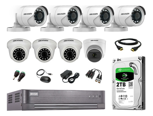 Kit 8 Cámaras Seguridad Hd 720p Disco 2tb 1 Cámara Micrófono