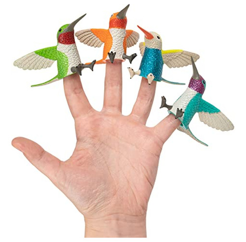 Archie Mcphee Marionetas De Dedo De Colibríes (juego De 4)