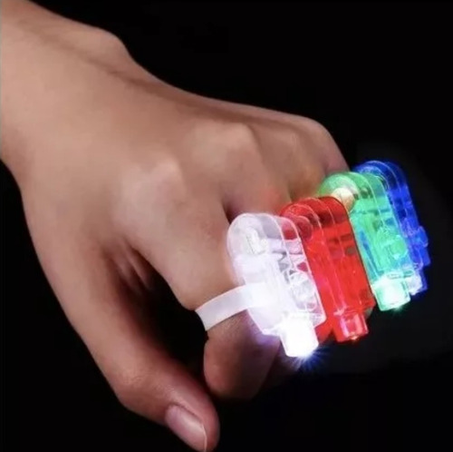 4 Anillo Luminosos Luz Led Batucada Conciertos Colores Neon