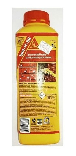 Impermeabilizante Incoloro Siliconado Igol-h-sil 1lt Sika - 