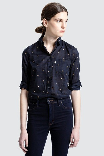 Camisa Levi's® Dama Modern One Pocket Black Full Golden