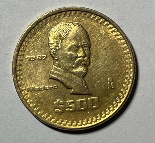 Moneda 500 Pesos Madero 1987 Niquel Nueva Envío