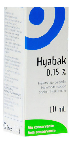 Colírio Hyabak Hidratação E Lubrificação Olhos E Lentes 10ml