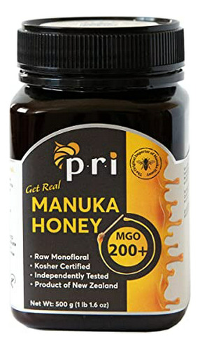 Miel Manuka Cruda 500g Mgo 200+ Nz.