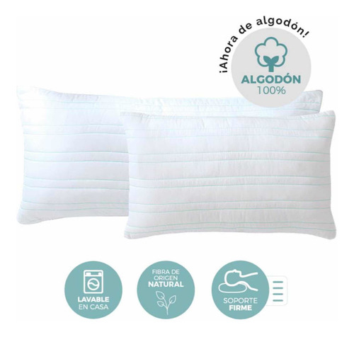 Pack 2 Almohada Vialifresh King Size Anti Ácaros Vianney