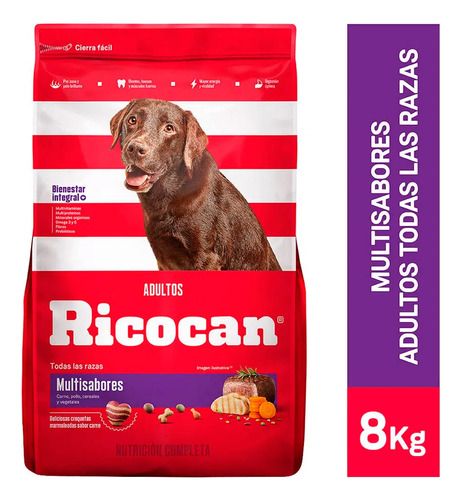 Comida Para Perro Adulto Ricocan Multisabores 8kg