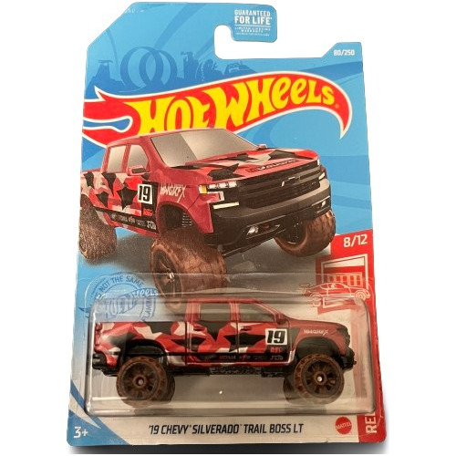 Hot Wheels '19 Chevy Silverado Trail Boss Lt (2021) Red Ed.