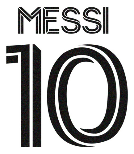 Vinilo Inter Miami Messi 10 Tipografia Auto Bici Termo Deco