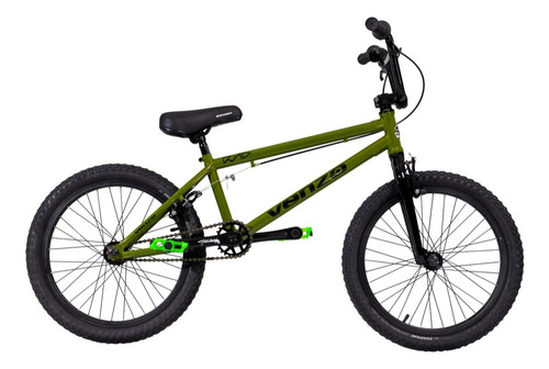 Bicicleta Bmx Freestyle Venzo Rad 2025 Rodado 20 Verde/negro R20