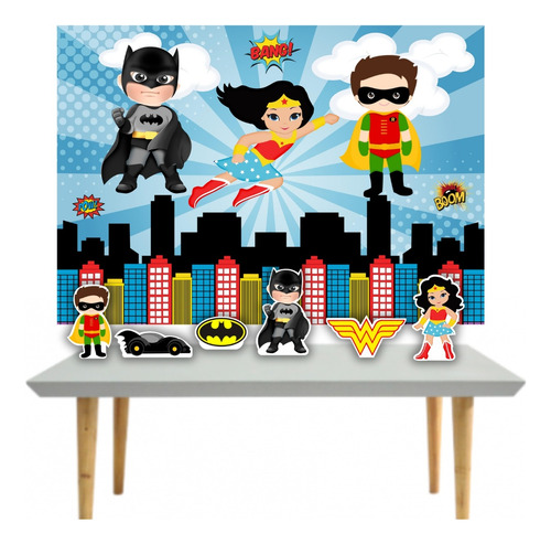 Batman Robin Mulher Maravilha Painel E Displays