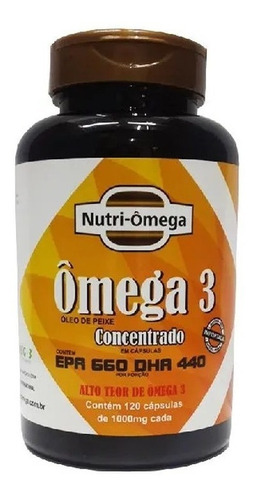 Ômega 3 Nutri-ômega 120 Cáps Epa 660 Dha 440 Com Vit. E