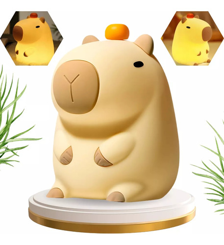 Luz Nocturna De Silicona Capybara Cute Anime Con Control Tác