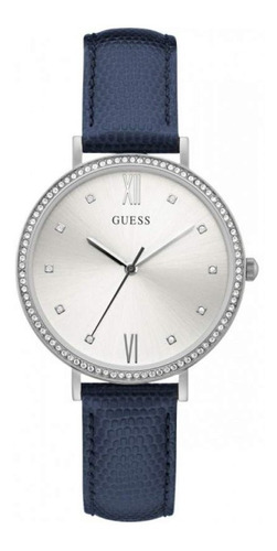 Reloj Guess Mujer W1153l3 Cuero Azul
