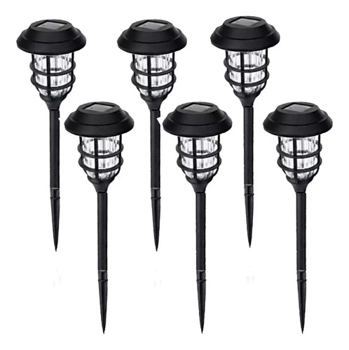 Farol Estaca Luz Solar Pack X 6 Unid Farolito Jardin.caja X6