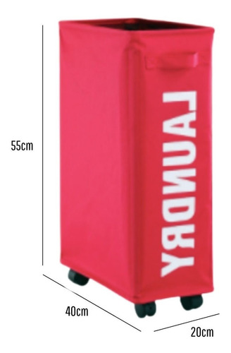 Imagen 6 de 9 de Canasto De Ropa Sucia Con Ruedas Laundry Lavanderia