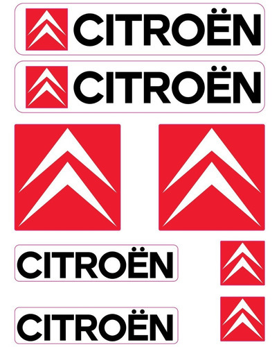 Kit Adesivos Capacete Citroen Refletivo Ktcp42 Cor Vermelho