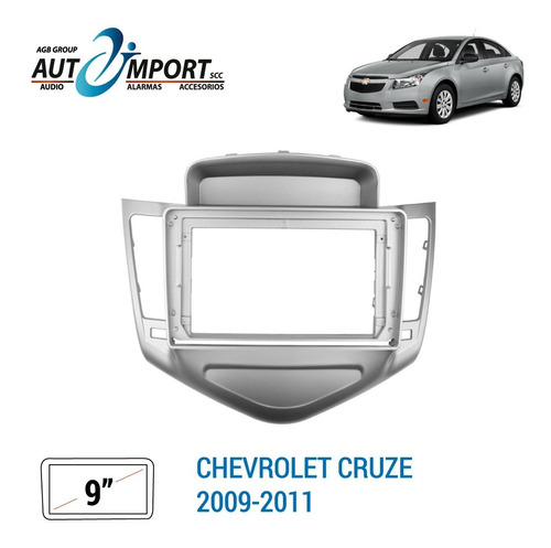 Adaptador De Radio 9 Pulgadas Chevrolet Cruze 09-11