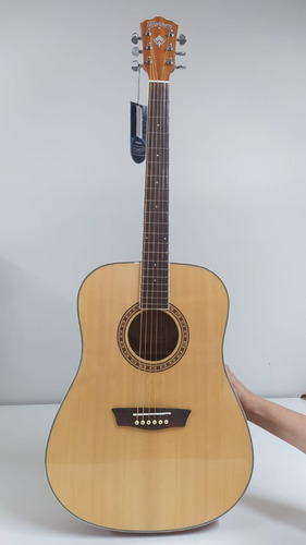 Violão Washburn Wd7s Dreadnought Acústico Natural + Nf-e Orientação Da Mão Destro