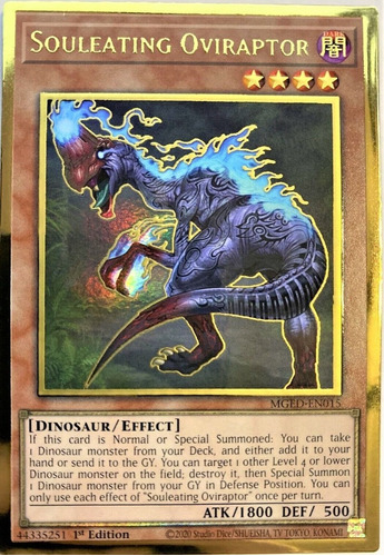 Souleating Oviraptor - Premium Gold Rare - Yugioh!