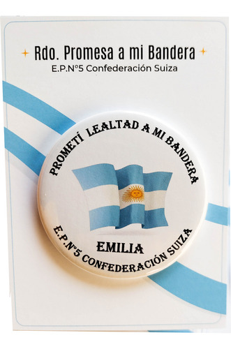 60 Pines Prendedor Promesa A La Bandera 38mm Personalizado Promesa A La Bandera