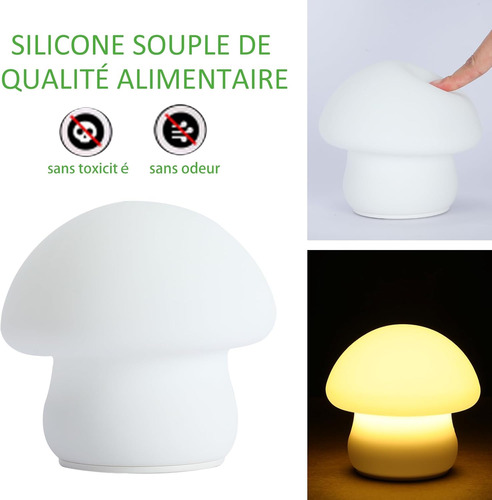 Zklili Linda Lámpara De Setas Led Luz Nocturna Habitación De