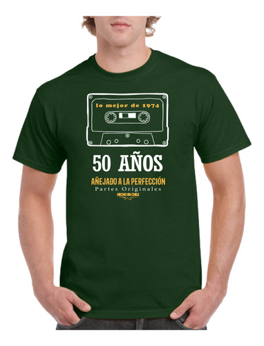 Polera Hombre Estampado Cumpleaños - 50 Años