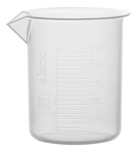 Vaso De Precipitado 100ml De Plástico Pp Graduado *inlabs*