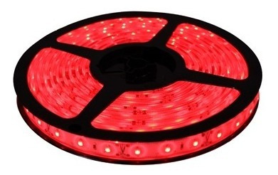 Fita Led Prova D´água 5m 12v Vermelho (60 Led/m) Smd 3528