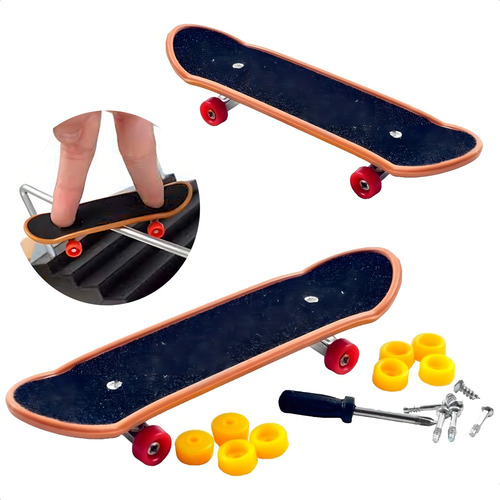 Fingerboard Profissional De Madeira Com Rolamento Skate Dedo