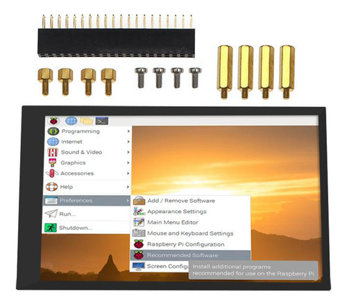 Pantalla Lcd Táctil Capacitivo Para Raspberry Pi 4b 3b 3b