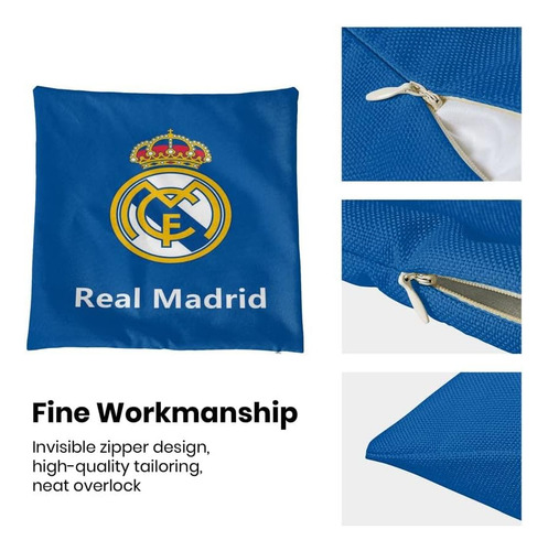 Hgbohyt Fundas De Cojín Real Madrid De 18.0 X 18.0 In, Funda