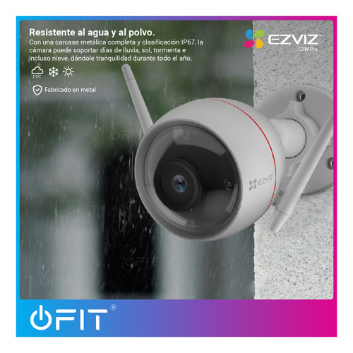 Imagen 4 de 9 de Camara Ip Wifi Ezviz Ezguard Plus 1080p 2mp Hd 2,8mm Slot Sd