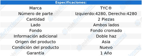 Par Faros Vw Pointer Gti 2003-2004-2005 Doble As F/crom Tyc