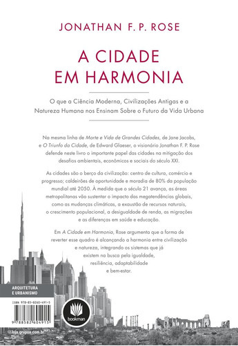A Cidade Em Harmonia, De Rose, Jonathan F. P.. Bookman Cia. Editora Ltda., Capa Mole, Edição 1 Em Português, 2018