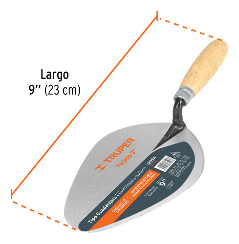 Cuchara Para Albañil 9'' Tipo Guadalajara Truper 12994
