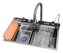 Comprar Pileta Bacha Cocina Negro Acero 304 Digital Mas Accesorios