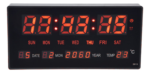 Reloj De Pared Digital Led, Calendario Simple, Escritorio Pa