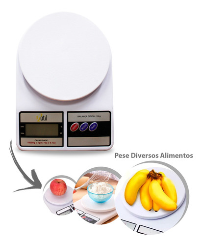 Imagem 4 de 5 de Combo Balança De Cozinha 10kg + Balança De Banheiro 180kg