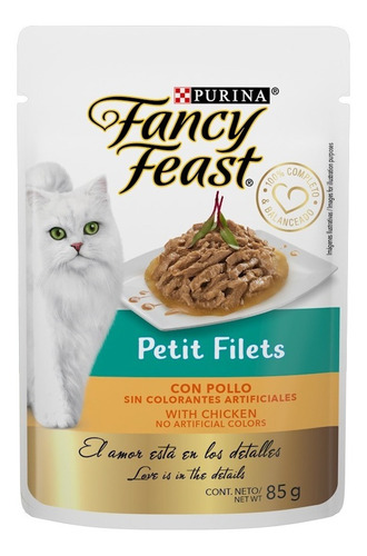Alimento Fancy Feast Fancy Feast Purina® Fancy Feast® Petit Filets Gato Sobre Pollo 12x85g para gato adulto