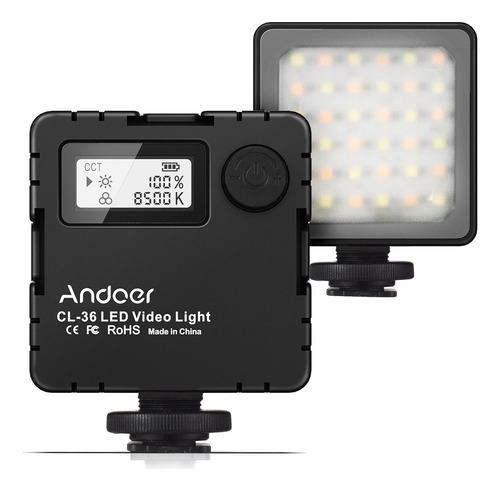 Lámpara Led De Video Andoer Cl-36 De 2 Colores 2800k-8500k