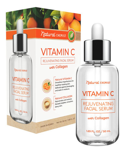 Natural Chemist Suero De Vitamina C Y Colgeno, Suero Facial