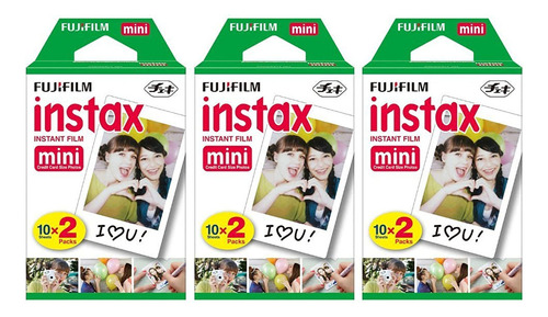 Fujifilm Instax Mini Película Instantánea (3 Paquetes Dob.