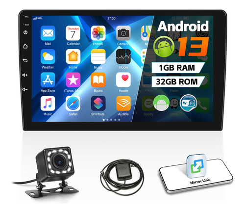 Android 10.0 Estereo De Coche Doble Din Soporte Espejo Link 