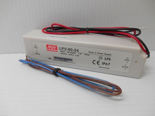 Mean Well Lpv-60-24 60w Driver Meanwell 24v 2.5a Ip67