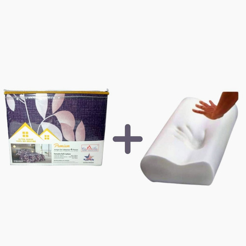 Imagen 1 de 1 de Combo De Sabanas 2 Plazas Premium + 2 Almohadas